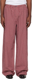 VETEMENTS Red Check Pyjama Pants