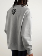 KENZO - Logo-Appliquéd Cotton-Jersey Sweatshirt - Gray