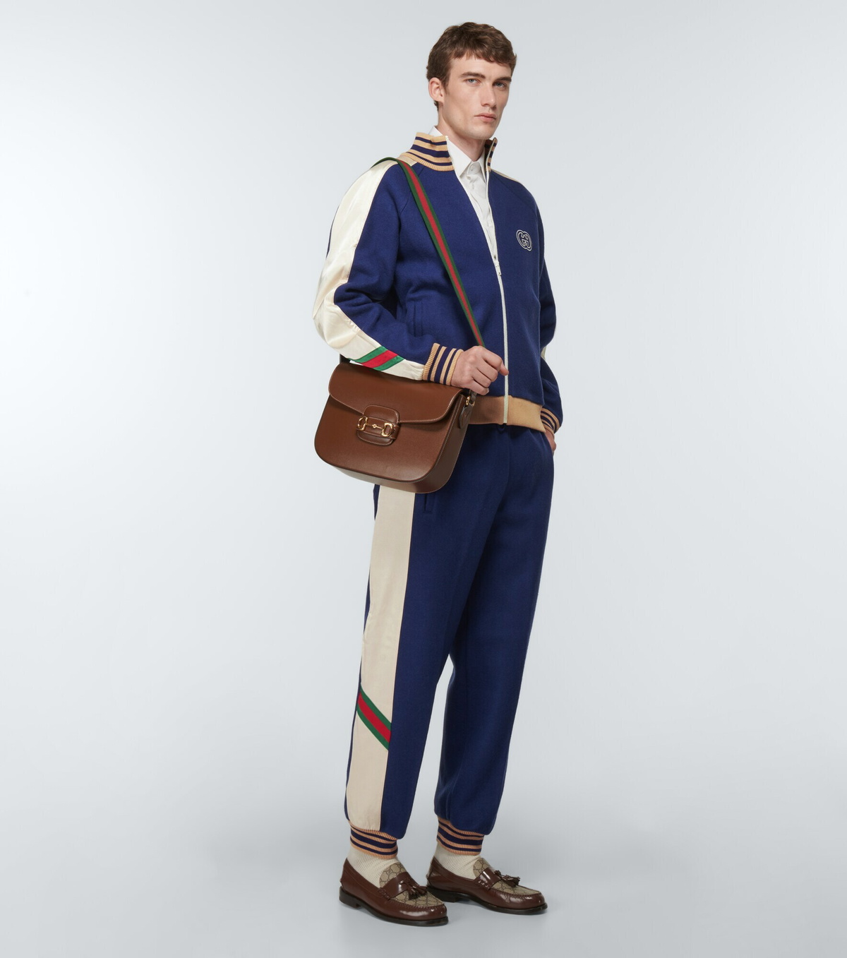 Gucci - Interlocking G wool jersey sweatpants