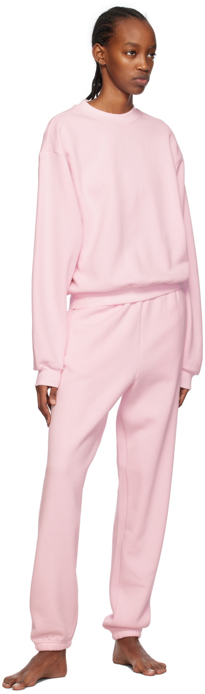 SKIMS Pink Cotton Fleece Classic Jogger Lounge Pants SKIMS