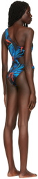 Louisa Ballou Blue Half Moon One-Piece Swimsuit