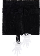 Gohar World Black Embroidered Mini Lace Hands Apron