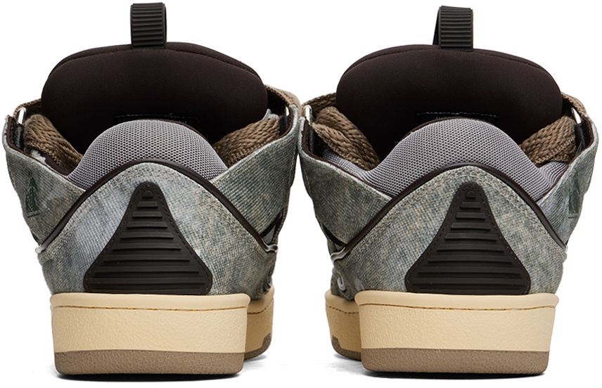 Lanvin SSENSE Exclusive Blue Curb Denim Sneakers Lanvin