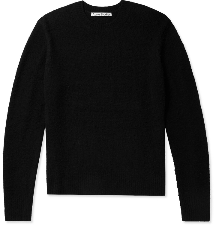 Photo: Acne Studios - Pilled Wool and Cashmere-Blend Sweater - Black