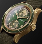 MONTBLANC - 1858 Géosphère Limited Edition Automatic 42mm Bronze and NATO Watch, Ref. No. 119909 - Green
