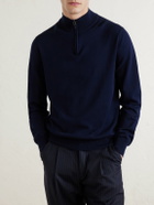 Canali - Cotton Half-Zip Sweater - Blue