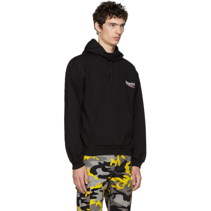 Balenciaga Black Campaign Logo Hoodie Balenciaga