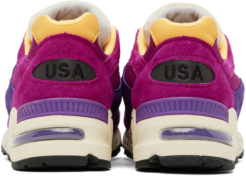 New Balance Purple & Yellow Made In USA 990V2 Sneakers New Balance
