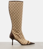 Gucci Savoy GG canvas knee-high boots