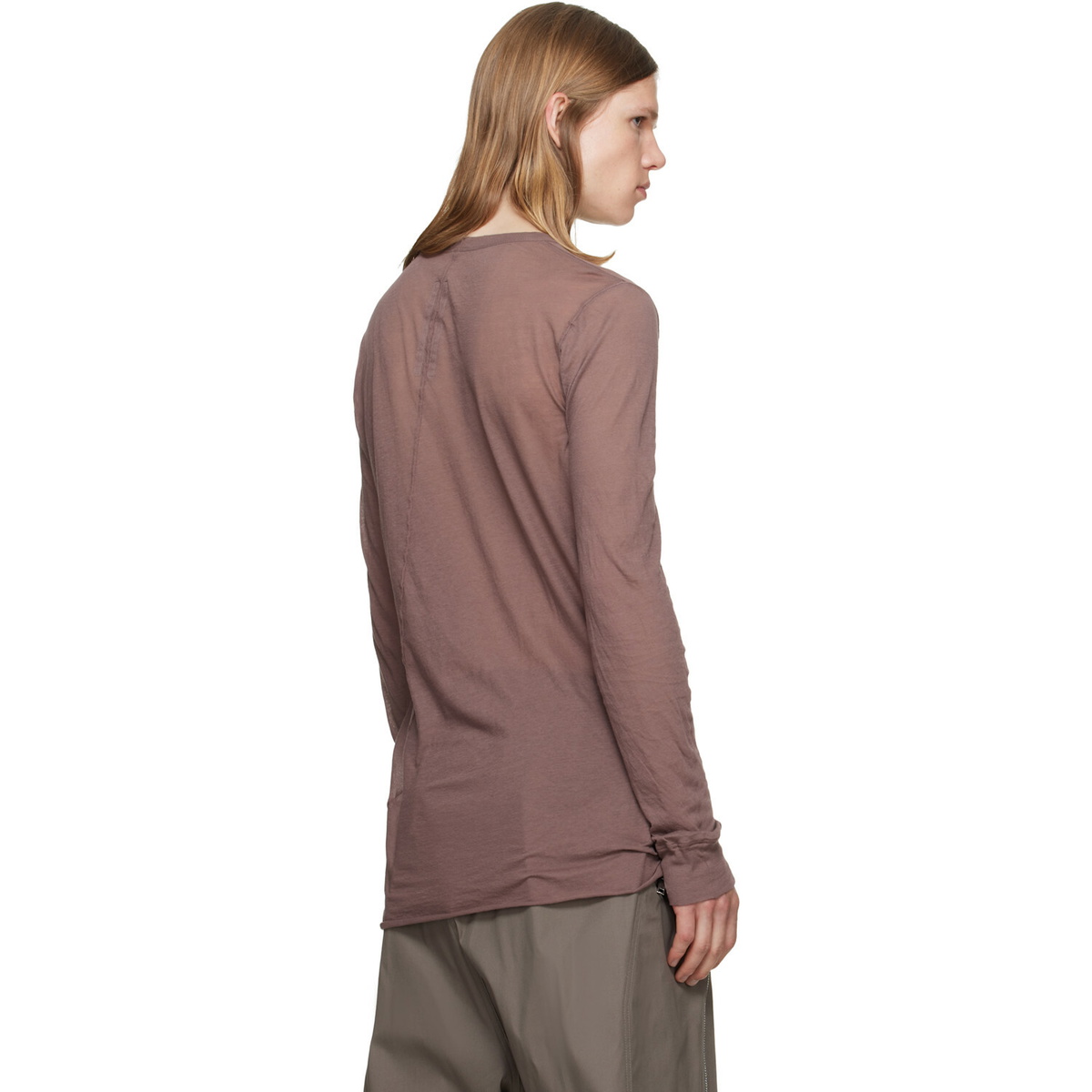 Rick Owens Purple Tower Basic LS T-shirt