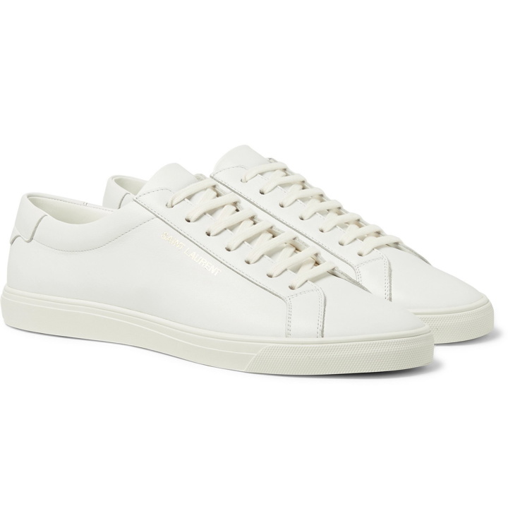 Photo: SAINT LAURENT - Andy Leather Sneakers - White