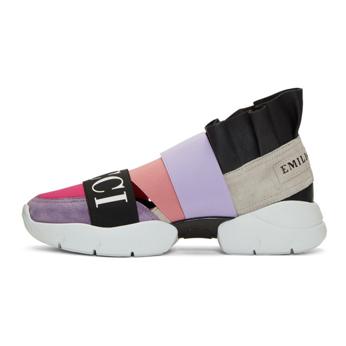 Emilio Pucci Pink and Purple City Up Sneakers Emilio Pucci
