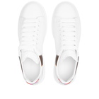 Alexander McQueen Men's Heel Tab Wedge Sole Sneakers in White/Multi