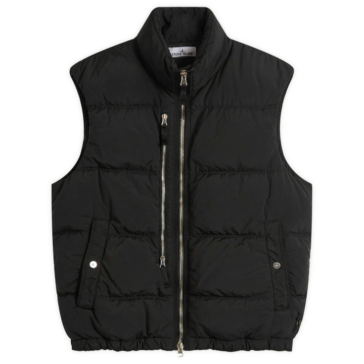 Photo: Stone Island Men's Nylon Metal EcoNyl Down Vest in Black