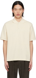 AURALEE Off-White Button Up Polo