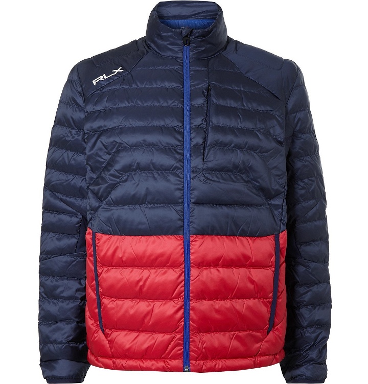 Photo: RLX Ralph Lauren - Pivot Colour-Block Quilted Padded Shell Jacket - Blue