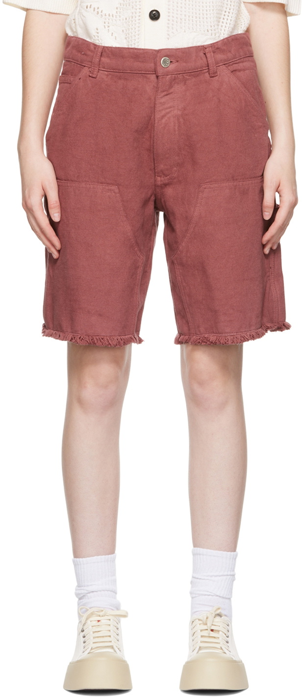 Sky High Farm Workwear Pink Denim Shorts