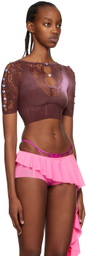 Poster Girl Brown & Pink Stella T-Shirt