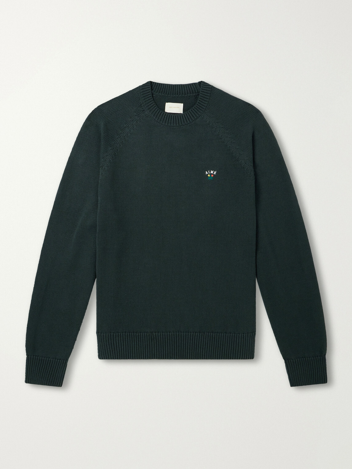 Aimé Leon Dore - Logo-Embroidered Cotton Sweater - Green