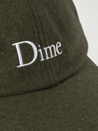 DIME - Logo-Embroidered Leather-Trimmed Felt Baseball Cap
