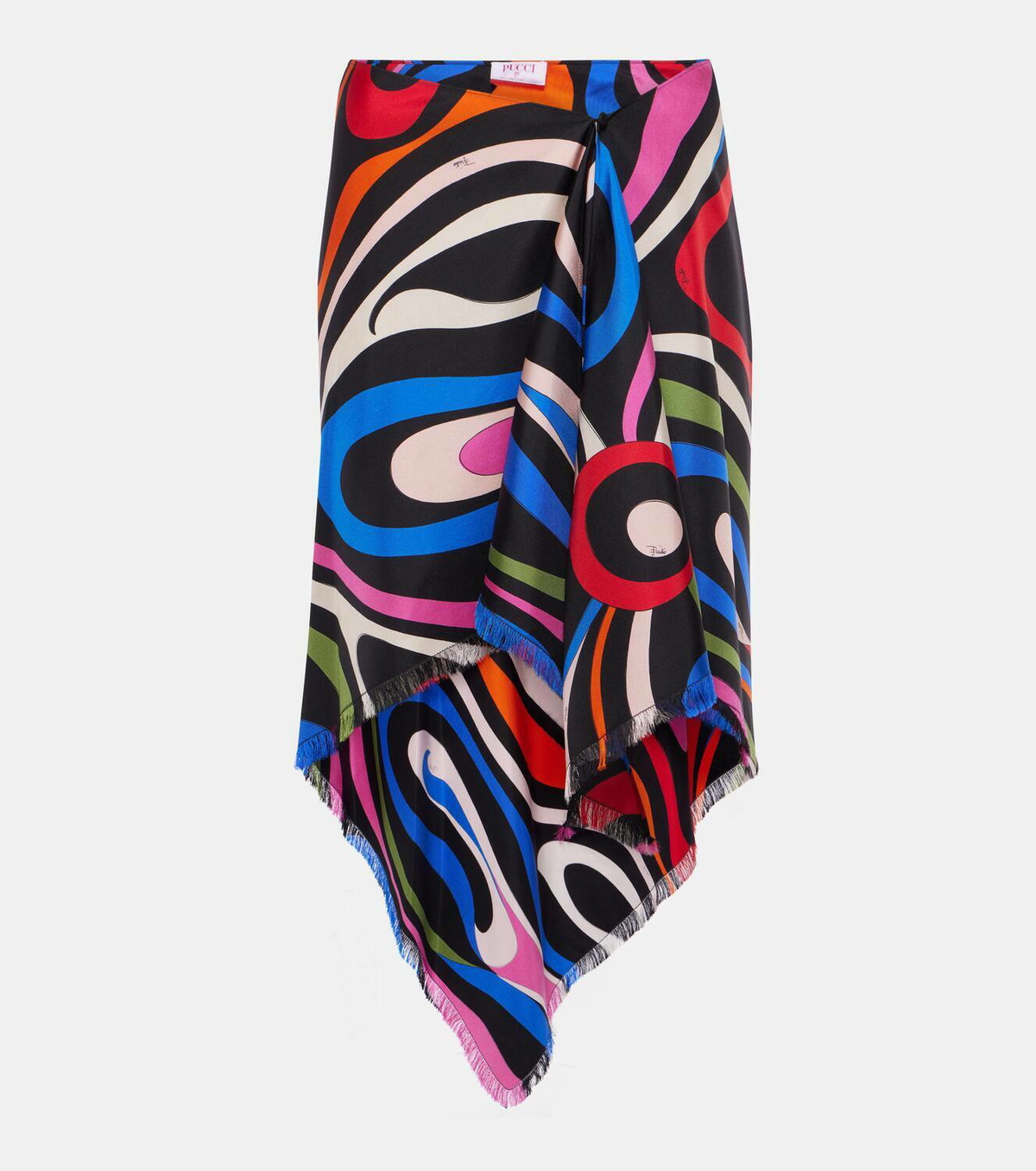 Pucci Marmo asymmetric silk miniskirt Emilio Pucci