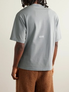 Acne Studios - Extorr Logo-Appliquéd Garment-Dyed Cotton-Jersey T-Shirt - Blue