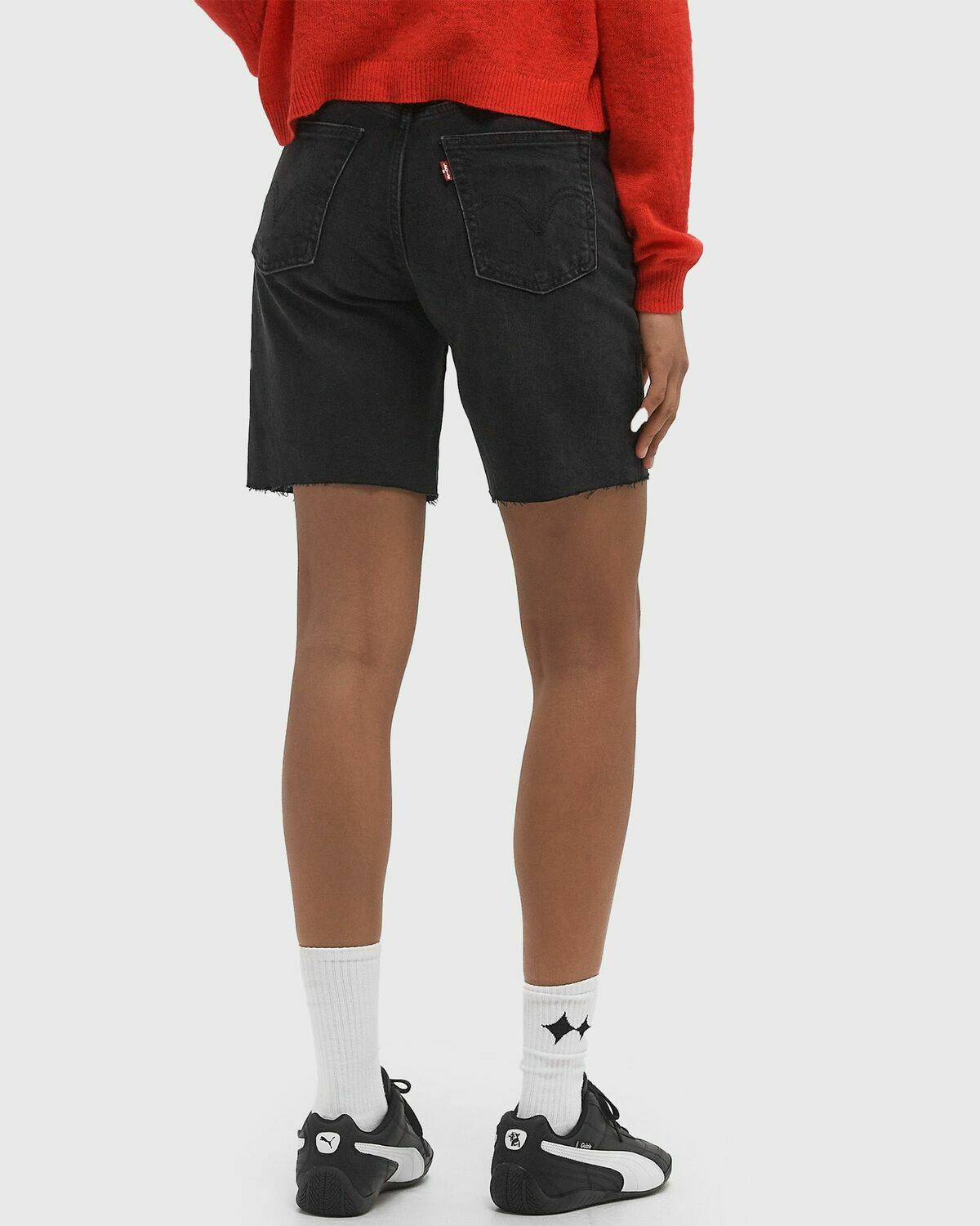 Levis TBD HR BERMUDA SHORT Black Womens Casual Short