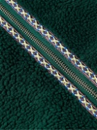 YMC - Utah Embroidered Fleece Gilet - Green
