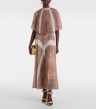 Zimmermann Illustration Sunray paisley caped midi dress
