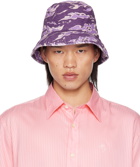 Acne Studios Purple Brimmo Flame Camo Bucket Hat