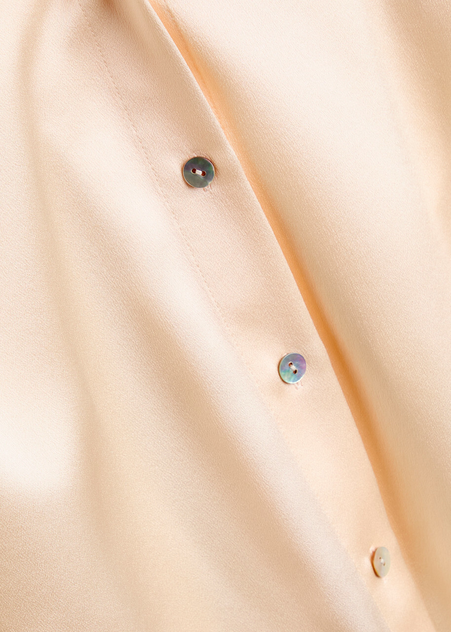 Vince Silk-satin Shirt Cream