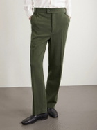 The Elder Statesman - Tapered Wool, Silk and Cashmere-Blend Trousers - Green