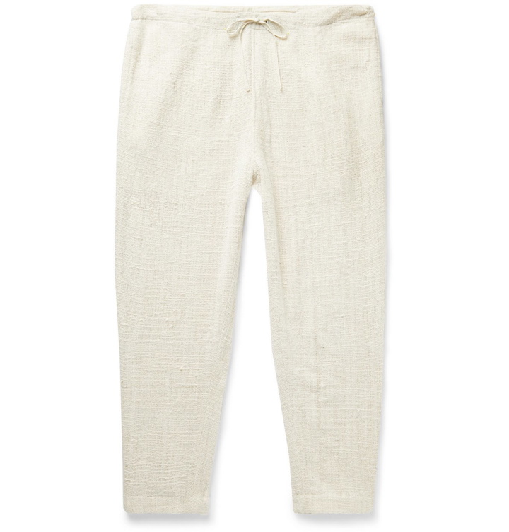 Photo: 11.11/eleven eleven - Tapered Cotton Drawstring Trousers - Neutrals
