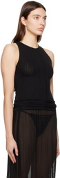 BITE Black Rib Tank Top