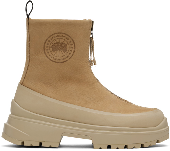 Photo: Canada Goose Tan Kya Zip-Up Boots