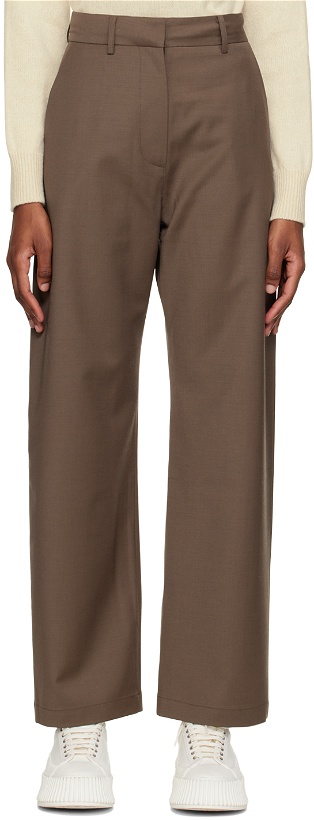 Photo: Arch The Brown Straight-Leg Trousers