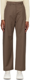 Arch The Brown Straight-Leg Trousers