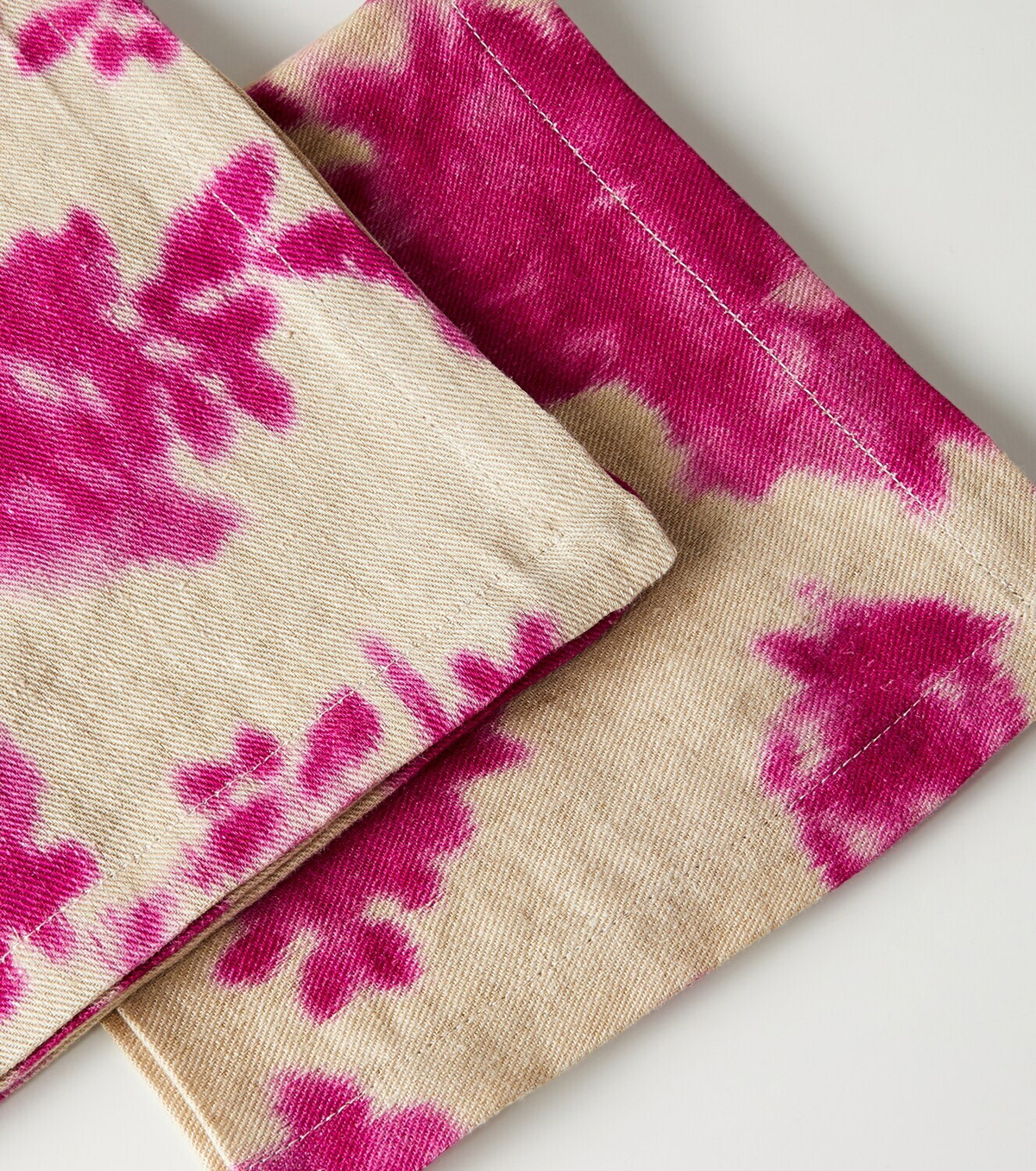 The House of Lyria Plumeria set of 2 floral linen napkins