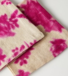 The House of Lyria Plumeria set of 2 floral linen napkins