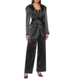 Dodo Bar Or High-rise wide-leg satin pants