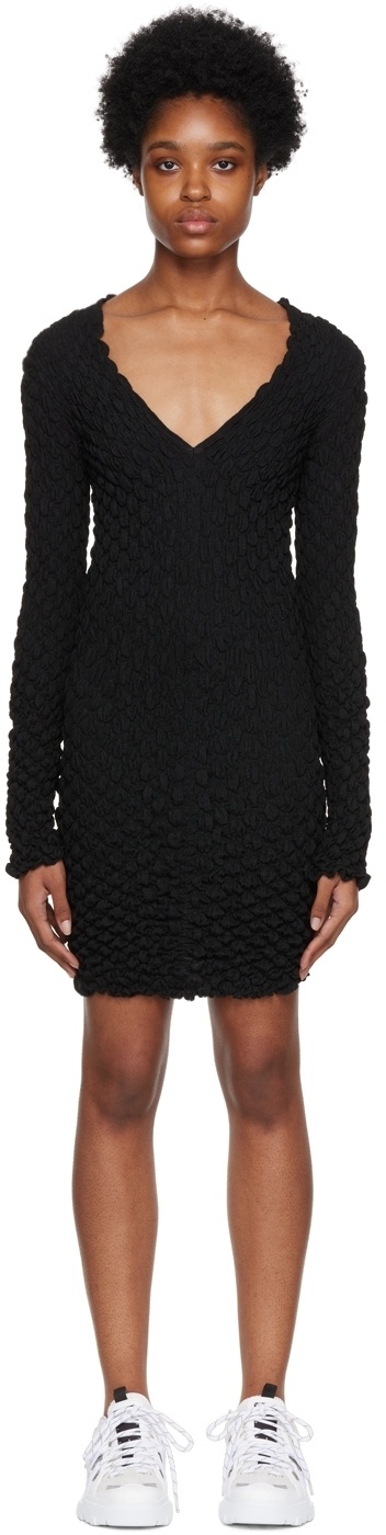 Photo: MCQ Black Shirred Minidress