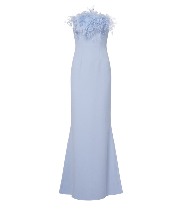 Photo: Safiyaa Soshin feather-trimmed crêpe gown