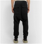 Rick Owens - Prisoner Fleece-Back Cotton-Jersey Drawstring Sweatpants - Black