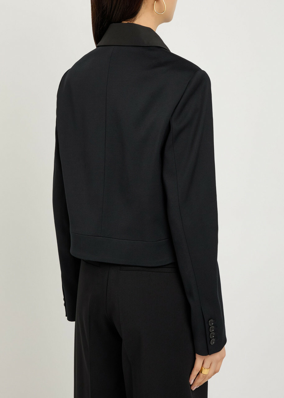 Joseph Abbe Boxy Stretch-crepe Jacket Black