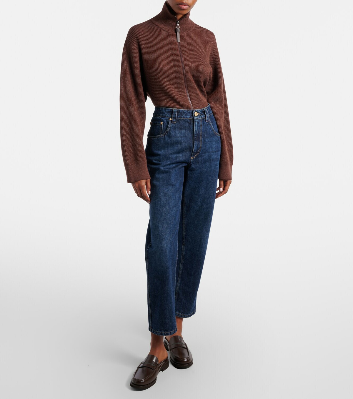 Brunello Cucinelli Cropped straight jeans