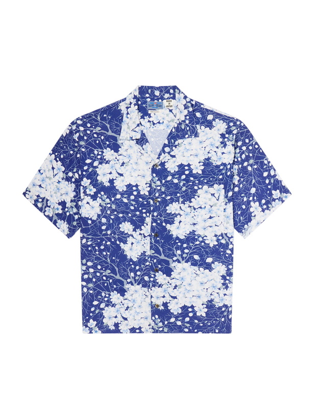 Photo: Blue Blue Japan - Sakura Kaza Convertible-Collar Woven Shirt - Blue