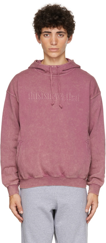 Photo: thisisneverthat Pink Washed Embroidery Hoodie