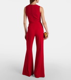 Elie Saab Gathered embellished cady jumpsuit