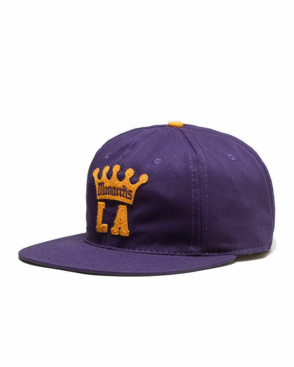 Ebbets Field Flannels Los Angeles Monarchs 1947 Vintage Ballcap Purple ...
