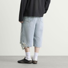 Acne Studios Men's Judda Ripped Denim Shorts in Light Blue